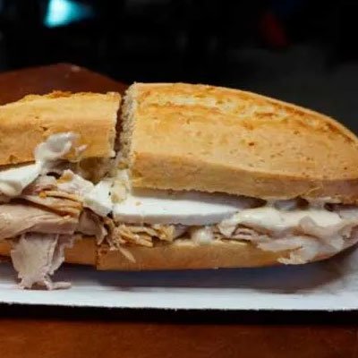 Ham and cheese bocadillo