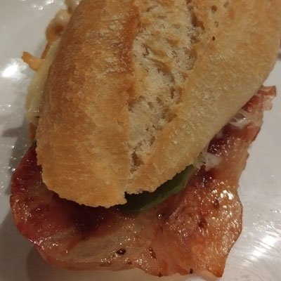 Bacon and cheese mini sandwich