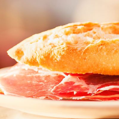 Serrano ham mini sandwich